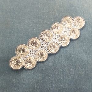 Vtg Rhinestone Bar Pin